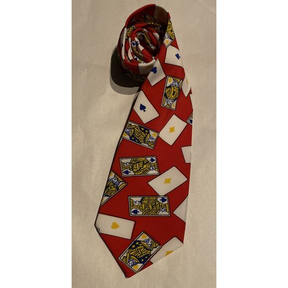 Vintage Neck Tie Indian Head Brand. Vegas cards. - Picture 1 of 8